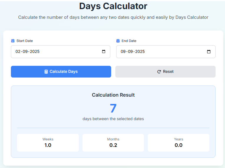 Days Calculator