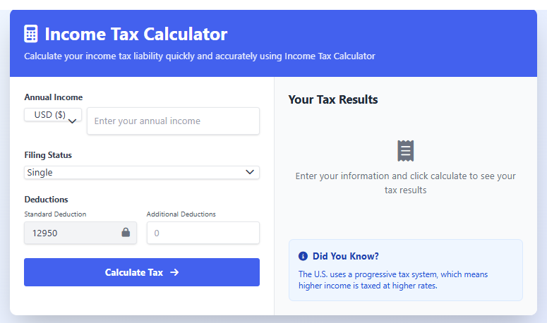 Income Tax Calculator
