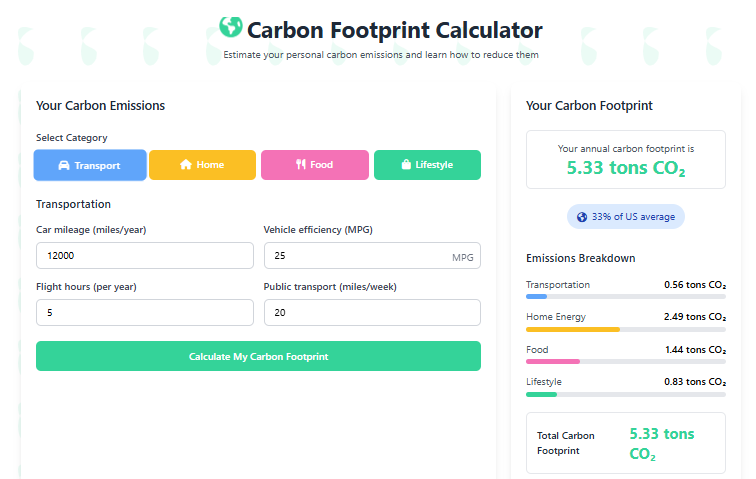 Carbon Footprint Calculator