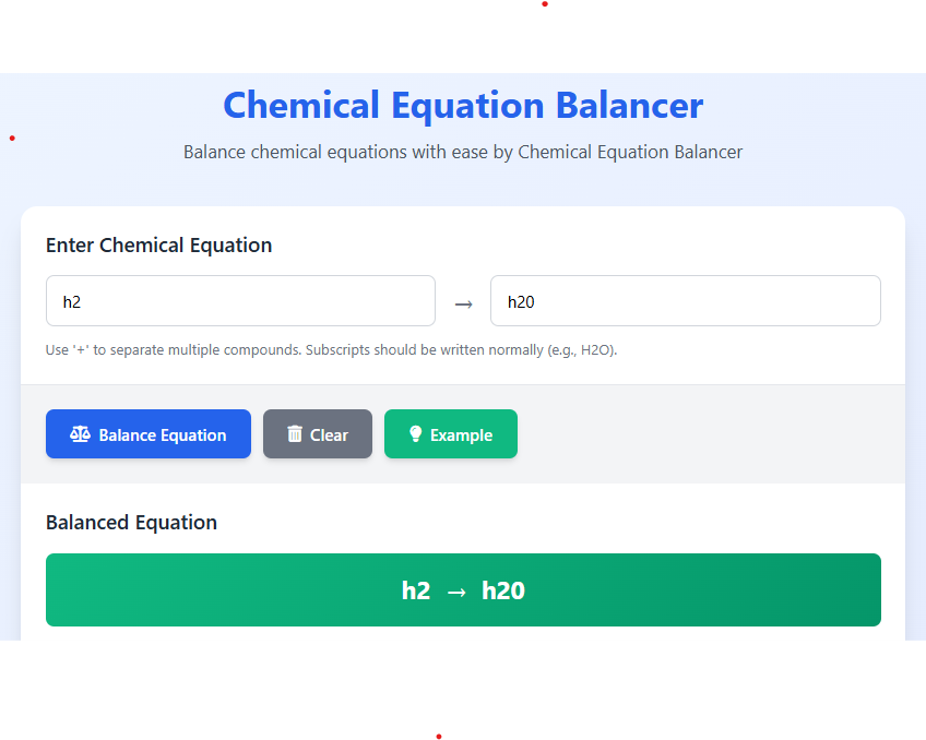 Chemical Equation Balancer