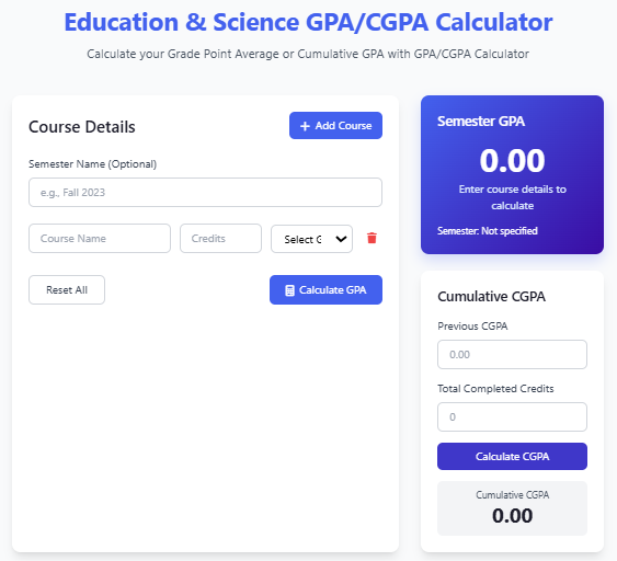 GPA/CGPA Calculator
