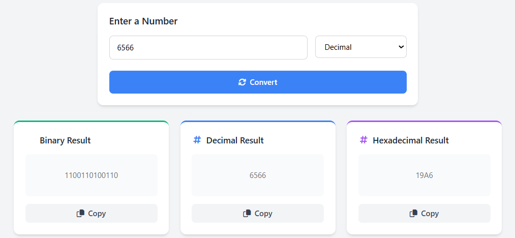 Number System Converter