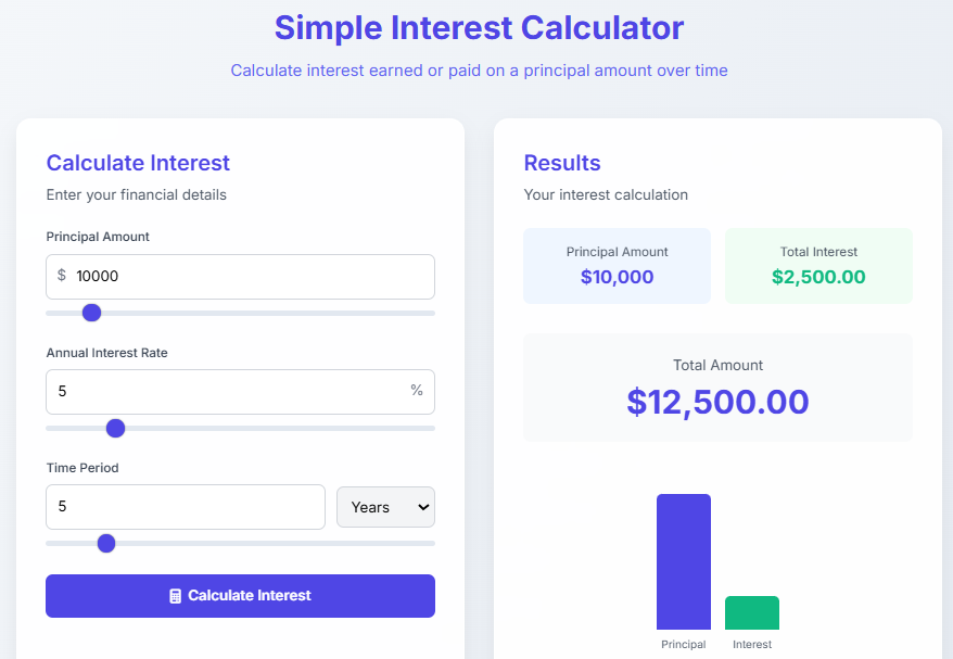 Simple Interest Calculator