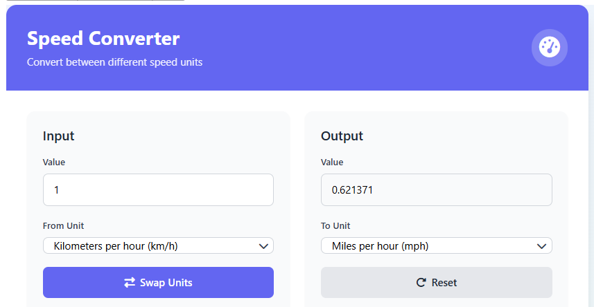 Speed Converter