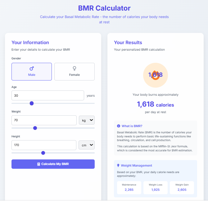 BMR Calculator