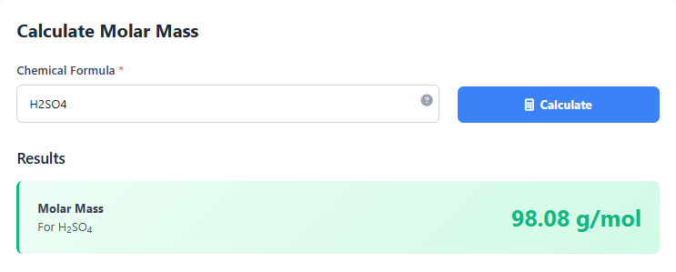 Molar Mass Calculator