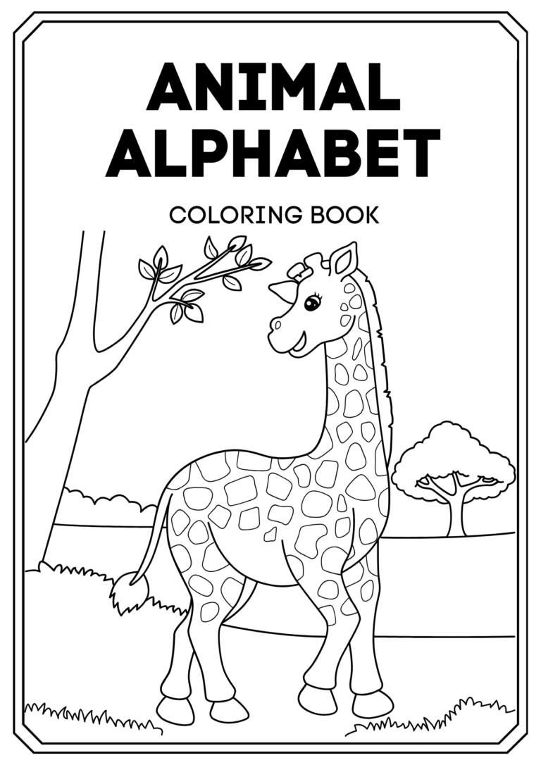 Animal Alphabet Coloring Booklet in Grayscale Lined Illustrations.pdf