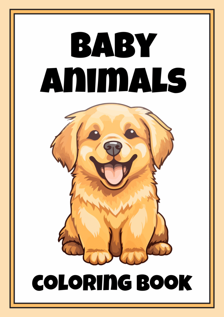 Baby Animal Coloring Worksheets in Grayscale Lined Illustrations.pdf (1)