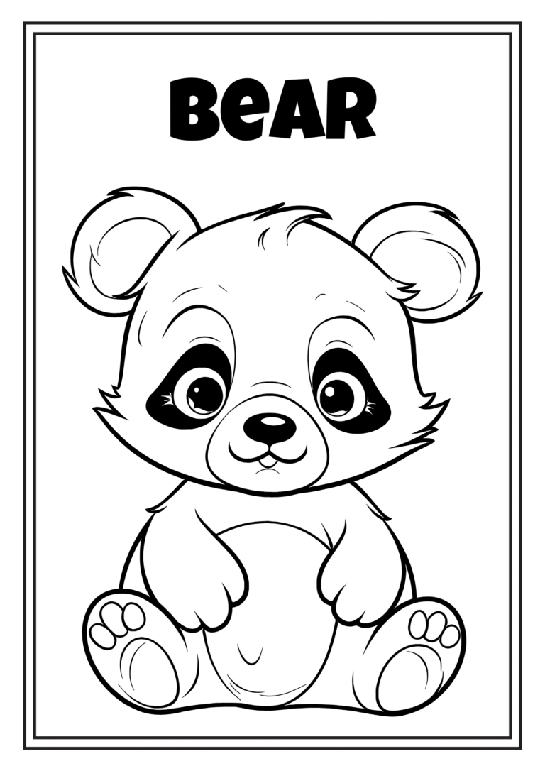 Baby Animal Coloring Worksheets in Grayscale Lined Illustrations.pdf (4)