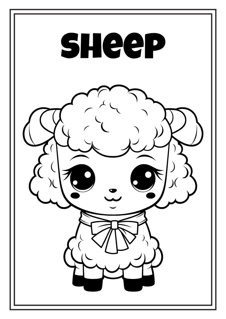 Baby Animal Coloring Worksheets in Grayscale Lined Illustrations.pdf (5)