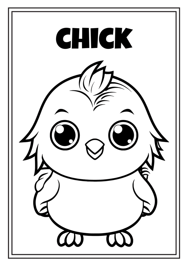 Baby Animal Coloring Worksheets in Grayscale Lined Illustrations.pdf