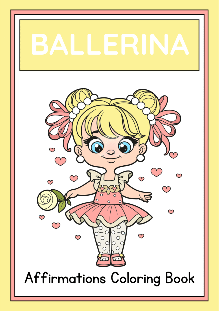 Ballerina Affirmations Coloring Booklet in Grayscale Lined Illustration Style.pdf