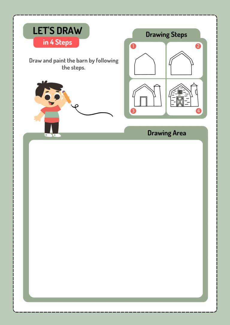 Green White Easy Let's Draw in 4 Steps Activity Book Worksheet.pdf (1)