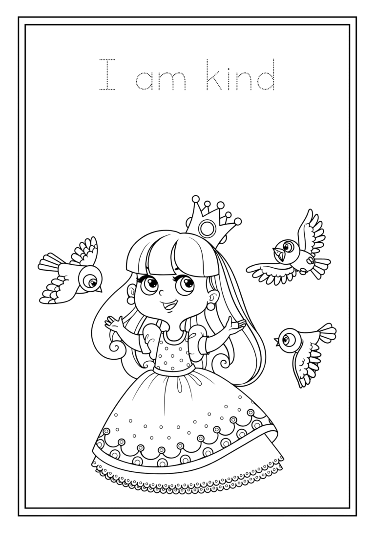 Princess Affirmations Coloring Booklet Grayscale Lined Illustrations.pdf (5)
