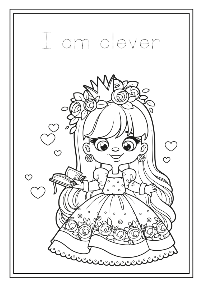 Princess Affirmations Coloring Booklet Grayscale Lined Illustrations.pdf (6)