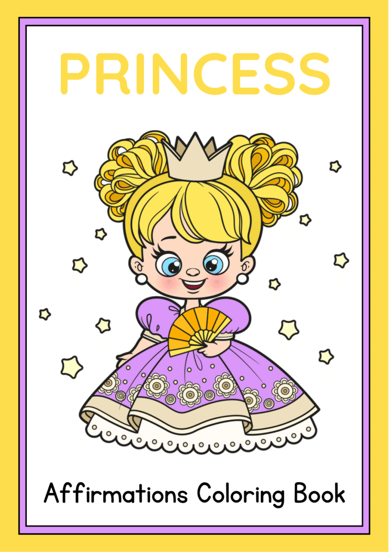 Princess Affirmations Coloring Booklet Grayscale Lined Illustrations.pdf