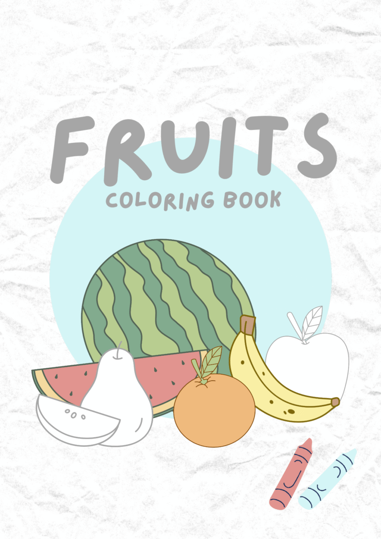 White Simple Fruits Coloring Book Worksheet.pdf